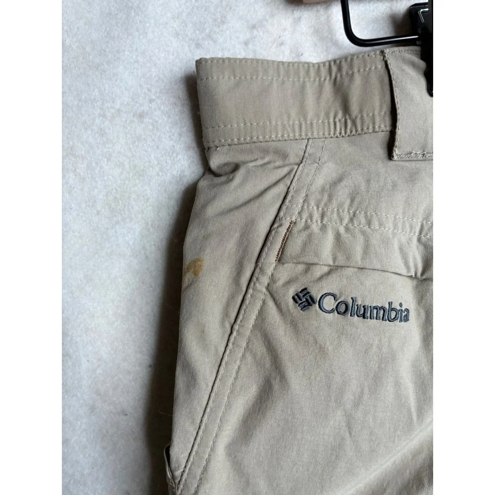 Columbia Omni-Shield Mens Cargo Pants Tan Khaki Size M 32x32 Hiking Outdoor